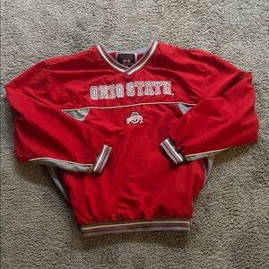 Colosseum Red and Gray Ohio State Bomber Jacket